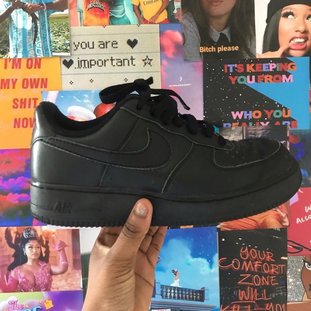 Black Nike Air Force 1s